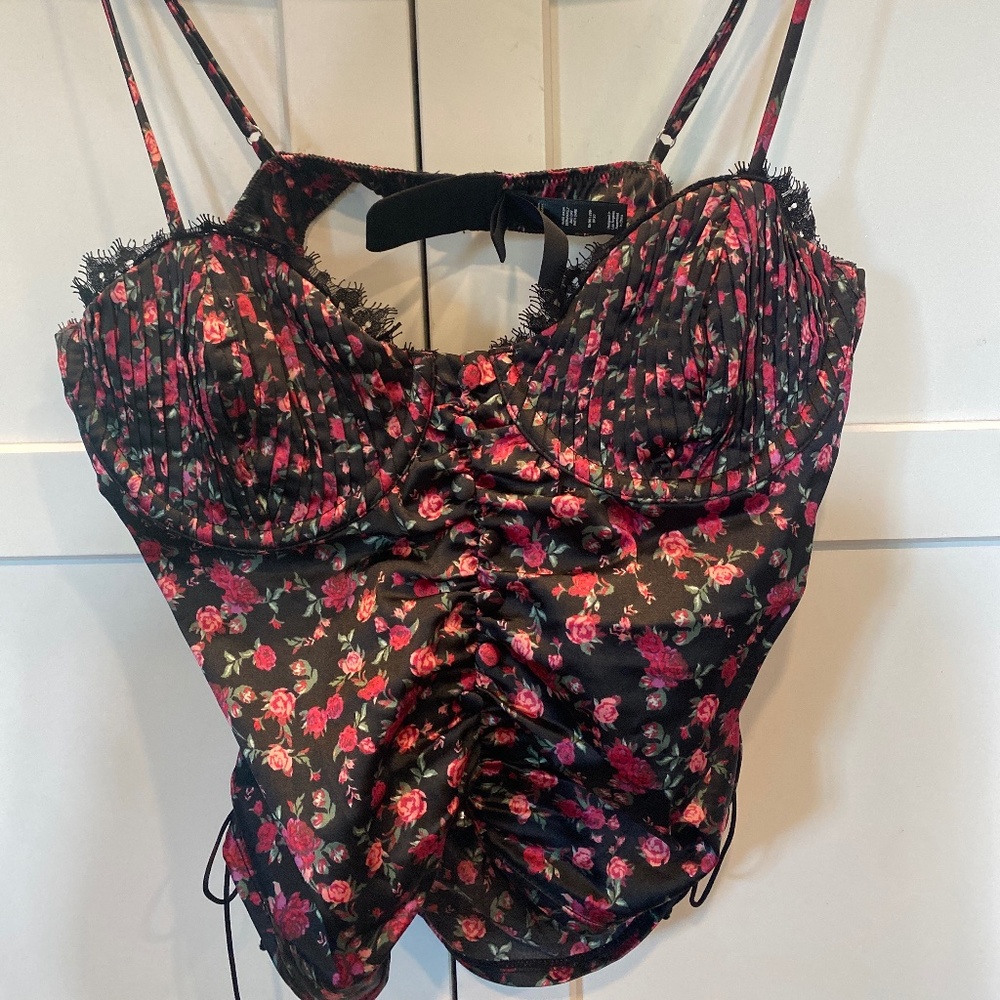 Floral corset top